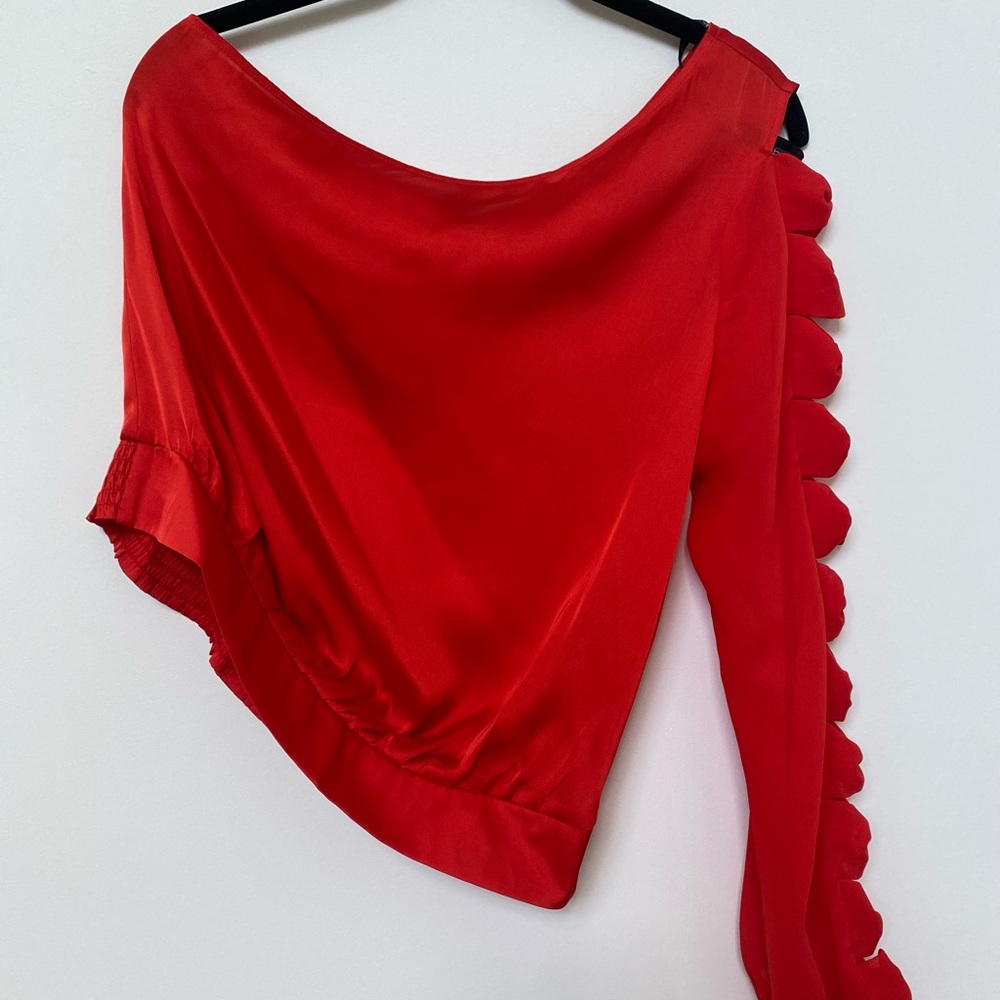 Bebe Red blouse - Picture 3 of 3